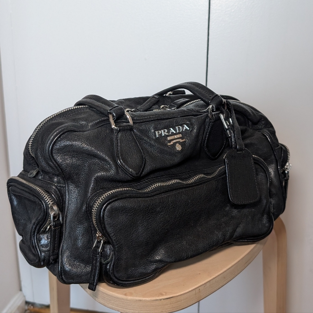 Prada Black Leather Shoulder Bag - Picture 3 of 8